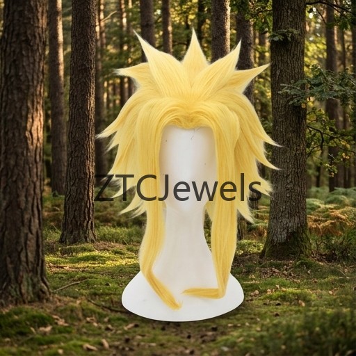 Top Anime Merchandise - شعر مستعار صناعي أصفر مدبب مقاوم
