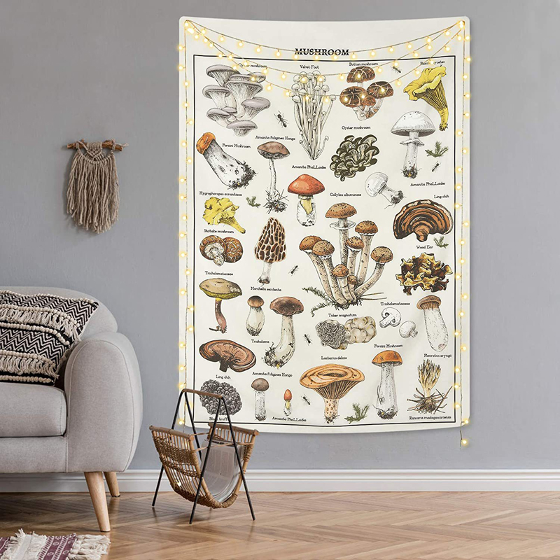 مخدر الفطر نسيج العرافة نفسية  - مراجعة Wall Scroll Tapestry وسعره