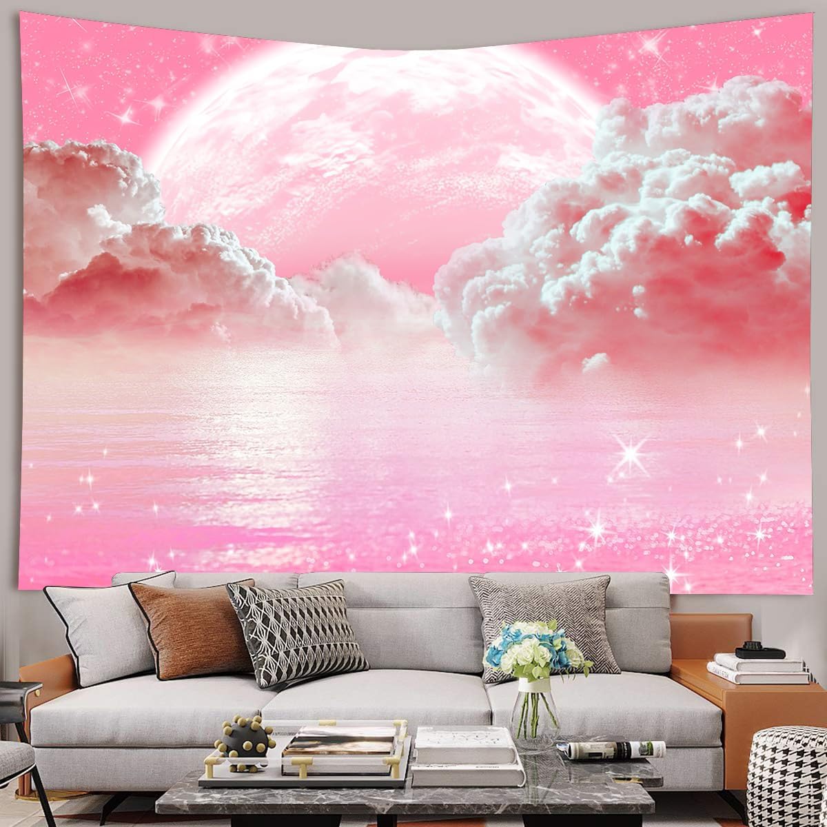 سجادة جدارية بتصميم سماء السحا - مراجعة Wall Scroll Tapestry وسعره