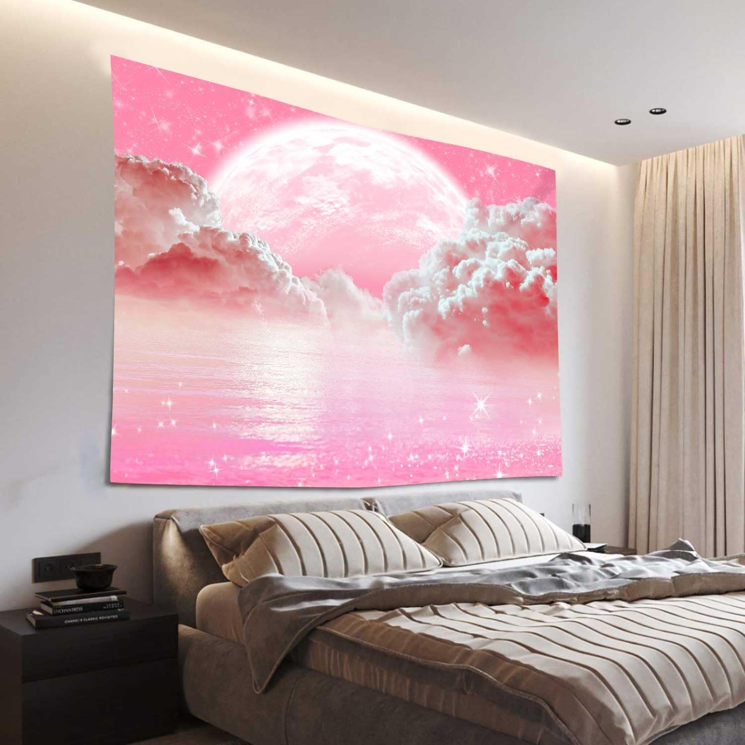 سجادة جدارية بتصميم سماء السحا - مراجعة Wall Scroll Tapestry وسعره