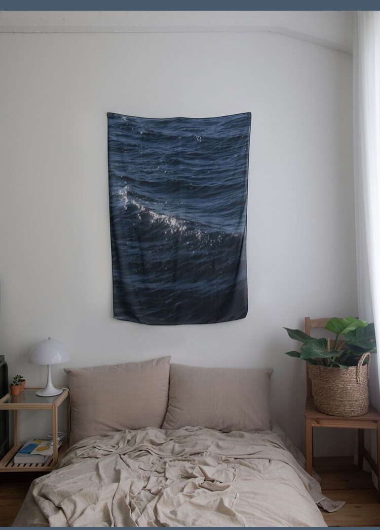 نهر نسيج ديكورات جدرانية شاطئ  - مراجعة Wall Scroll Tapestry وسعره